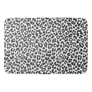 Tapis De Bain Motifs noirs et blancs de peau d'animal
