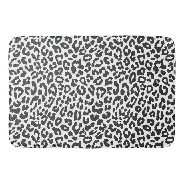 Tapis De Bain Motifs noirs et blancs de peau d'animal (Devant)
