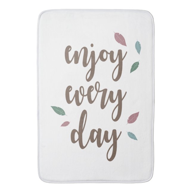 Tapis De Bain Motivation citation plume texte inspirant (devant Vertical)