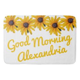 Tapis De Bain Motivation Fleur Jaune Nom photo