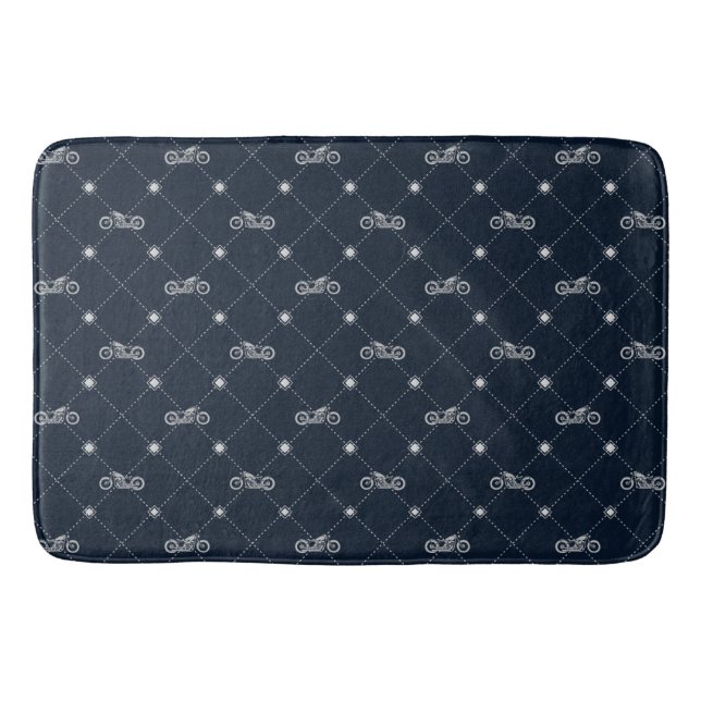 Tapis De Bain Moto argenté (Devant)