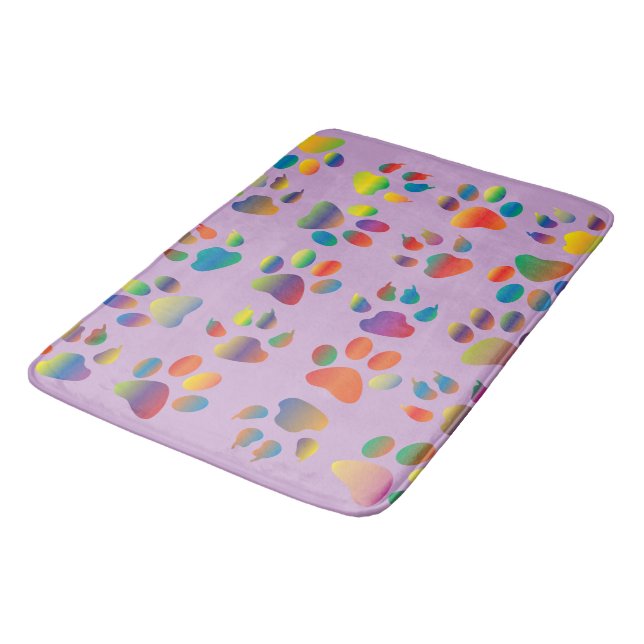 Tapis De Bain Mousse de mémoire luxueusement douce, Empreintes d (Angle)