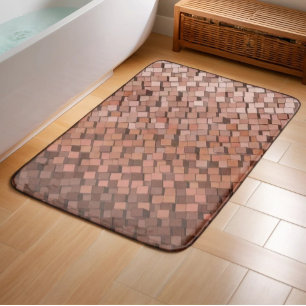 Tapis De Bain Mousse de Mocha Tendance Géométrique