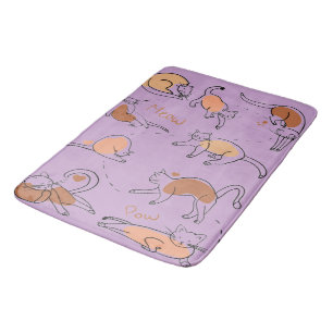 Tapis De Bain Mousse Mémoire Luxuriante, Chats