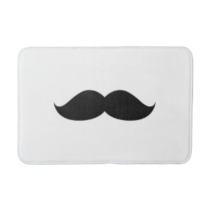 Tapis De Bain Moustache noire drôle mignonne