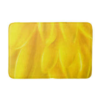 Tapis de bain moyen Abstraction Petale Jaune