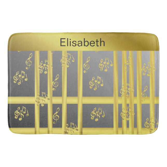 Tapis De Bain musique, note, clef, groupe, symbole, brillant, él (Devant)