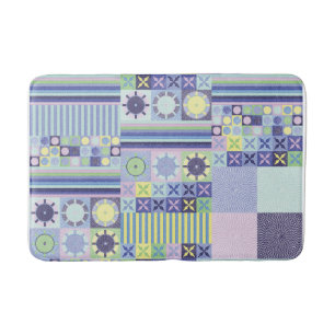 Tapis De Bain Nanna's Pretty Faux Knit Crochet Blanket Motif