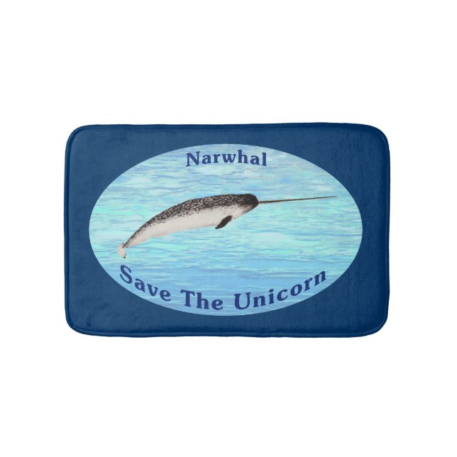 Tapis De Bain Narwhal - Sauvez La Licorne (Devant)