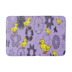 Tapis De Bain natte de canard jaune violet pour enfants