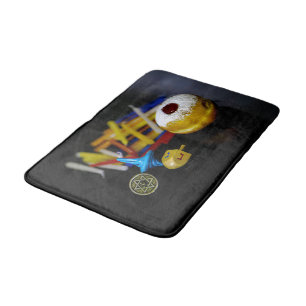 Tapis De Bain Nature morte symbolique de Hanoucca SlipperyJoe