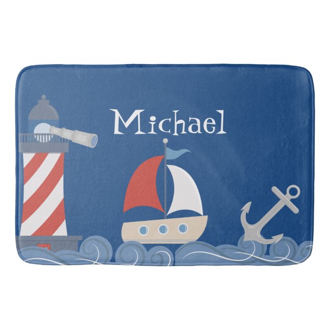 Tapis de bain nautique personnalisé (Devant)
