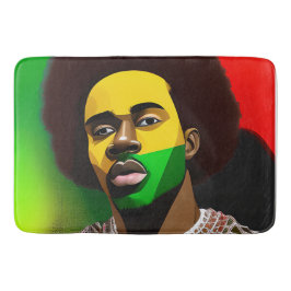 Tapis De Bain Neige Bruh hiver Noir King Melanin Junet1