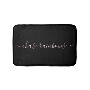 TAPIS DE BAIN NEIGE DE CHAUSSURES MINIÈRES ROSES ET NOIRES