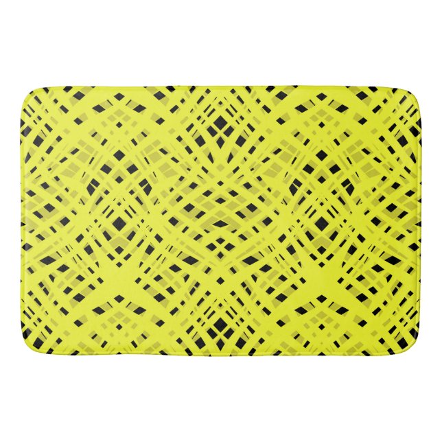 Tapis De Bain Néon, abstract , noir , yellow (Devant)