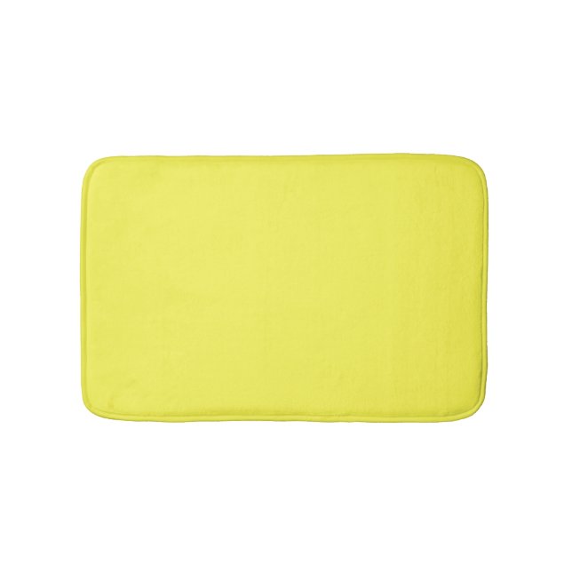 Tapis De Bain néon jaune fluorescent citron brillant (Devant)