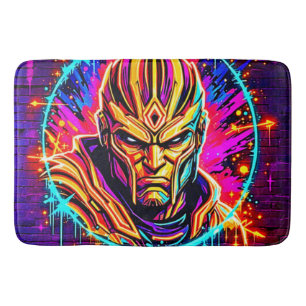 Tapis De Bain Neon Warrior Power Art