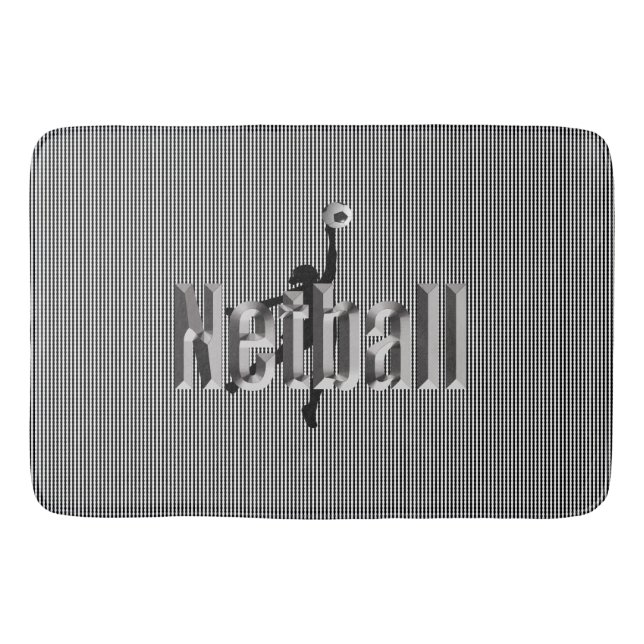 Tapis De Bain Netball Le Jeu, Mousse De Mémoire Bathmat (Devant)