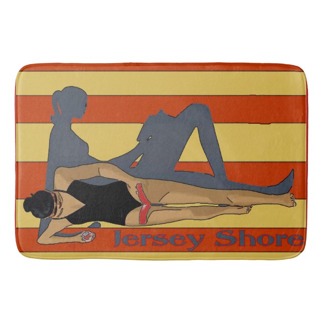Tapis De Bain New Jersey Shore, ajouter du texte (Devant)