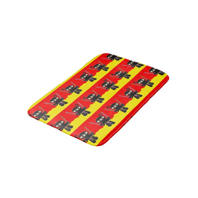 Tapis De Bain Ninjas en colère (Angle)
