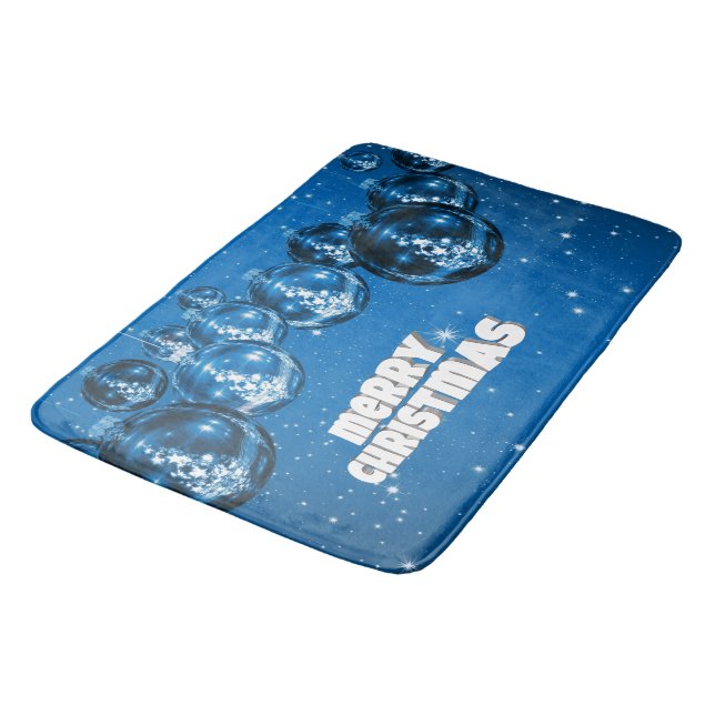 Tapis De Bain Noël bleu (Angle)