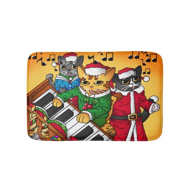 Tapis De Bain Noël Carol Cats (Devant)