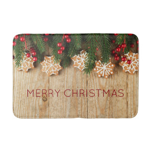 Tapis De Bain Noël Garland & Snowflake Cookies Bathmat