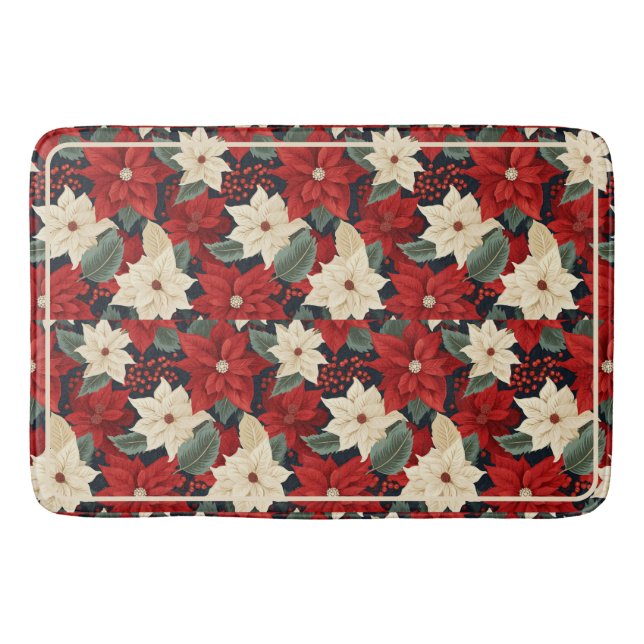 Tapis De Bain Noël Poinsettia (Devant)