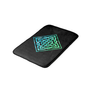 Tapis De Bain Noeud celtique - Mat Bain Vert Bleu Diamant
