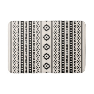 Tapis De Bain Noir aztèque sur motif mixte (V) Motif