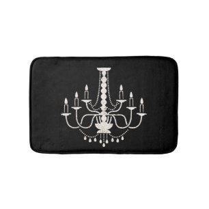 Tapis de bain noir de lustre