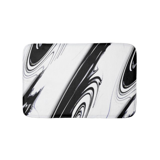 Tapis De Bain Noir et blanc moderne (Devant)