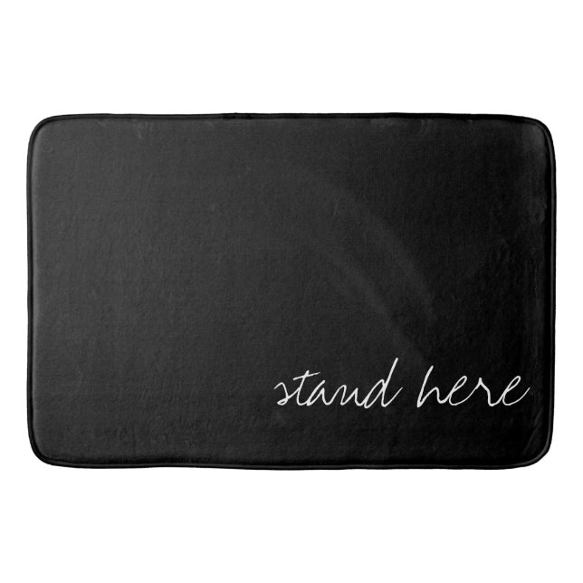 Tapis De Bain Noir personnalisé (Devant)