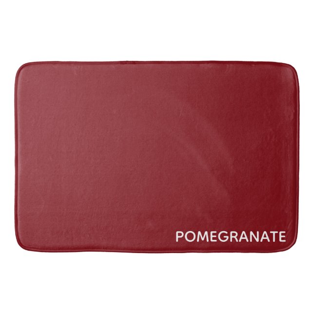 Tapis De Bain Nom de la couleur rouge de la grenade (Devant)