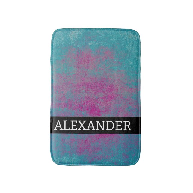 Tapis De Bain Nom personnalisable texture de grunge Abstraite (Devant (Vertical))