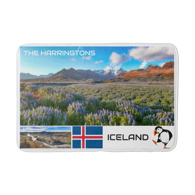 Tapis De Bain Nom personnalisé Islande (Devant)