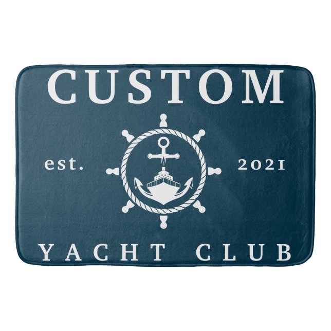 Tapis De Bain Nom personnalisé Yacht Club tapis, tapis personnal (Devant)