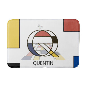 Tapis De Bain Noplasticisme incroyable Art Monogramme. Lettre Q