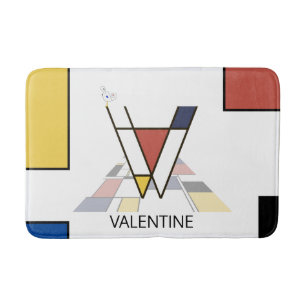 Tapis De Bain Noplasticisme incroyable Art Monogramme. Lettre V