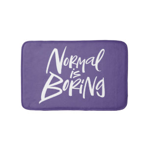 Tapis De Bain Normal Est Boring Lettering Violet Pourpre Artiste