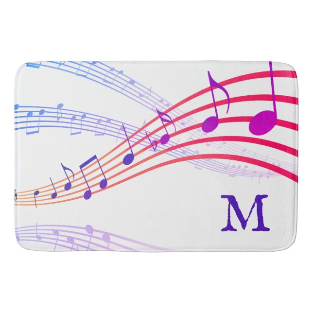 Tapis De Bain NOTES DE MUSIQUE Monogramme (Devant)