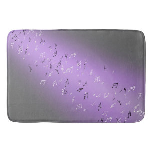 Tapis De Bain Notes musicales Mat de bain violet brillant