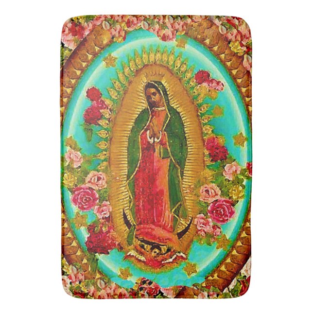 Tapis De Bain Notre Dame Guadalupe-Mexique Sainte Vierge Marie (devant Vertical)