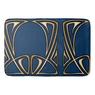 Tapis De Bain nouveau d'art, cru, floral, époque de belle,