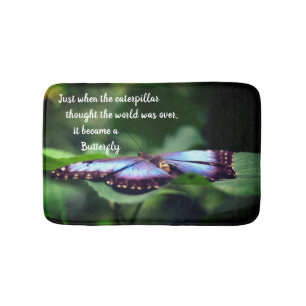 Tapis De Bain Nouveau début Papillon Inspiration Citation 