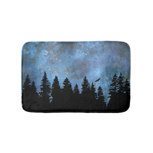 Tapis De Bain Nuit de la forêt de pins