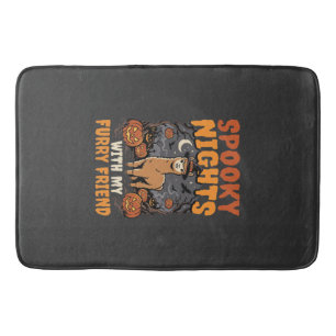 Tapis De Bain Nuit des alpagas d'Halloween