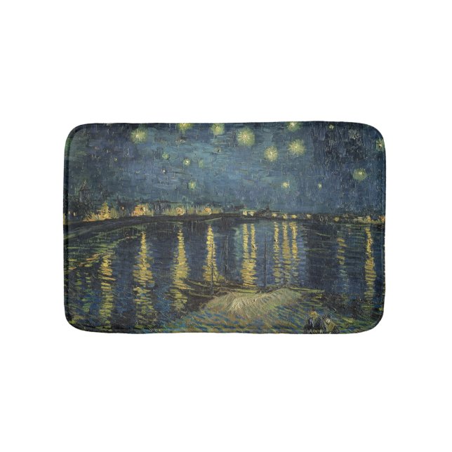 Tapis De Bain Nuit étoilée de Vincent van Gogh | au-dessus du (Devant)