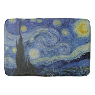 Tapis De Bain Nuit étoilée, peinture à l'huile, Vincent Van Gogh