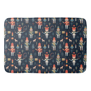 Tapis De Bain Nutcracker Navy Blue Festive Noël